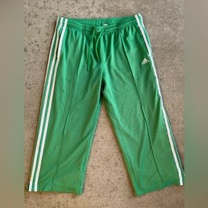 *Cropped* Vintage adidas lime green track pants 90s wide leg track pants